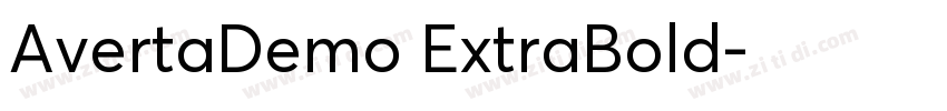 AvertaDemo ExtraBold字体转换